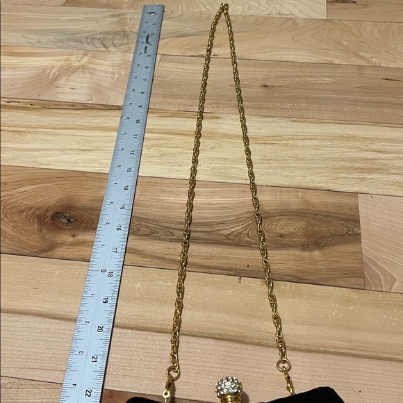 Elegant Dark Brown Velvet Evening Bag - Picture 4 of 13